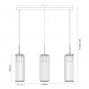 NOWOŚĆ ML1804 Lampa wiszaca Vesta 3xE27 Milagro