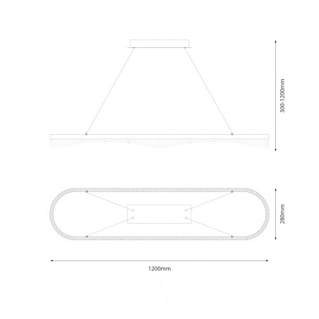NOWOŚĆ ML1868 Lampa wisząca PRECIOSA 45W LED Milagro