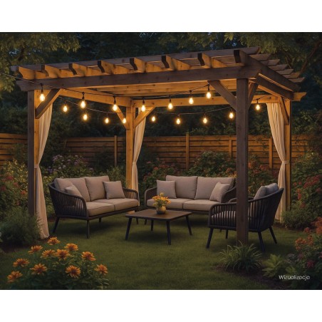 NOWOŚĆ EKG2291 Girlanda zewnętrzna Summer Time S14 Filament 2200K 36V 10xE27 IP44 Milagro
