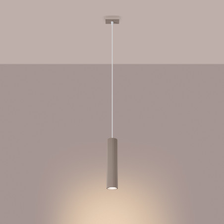 NOWOŚĆ Lampa wisząca KARBON 1 taupeSL.1759 Sollux