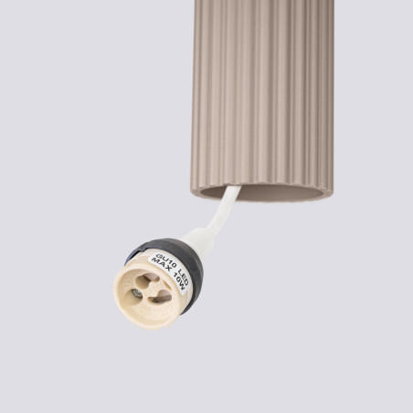 NOWOŚĆ Lampa wisząca KARBON 1 taupeSL.1759 Sollux