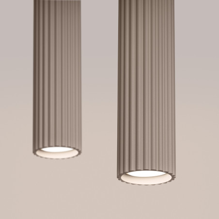 NOWOŚĆ Lampa wisząca KARBON 2 taupeSL.1773 Sollux