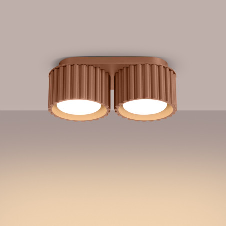 NOWOŚĆ Plafon AURA 2 mocca Gx53SL.1808 Sollux