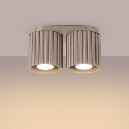 NOWOŚĆ Plafon AURA 2 taupe GU10SL.1815 Sollux