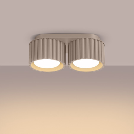 NOWOŚĆ Plafon AURA 2 taupe Gx53SL.1818 Sollux