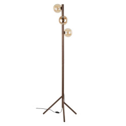 NOWOŚĆ Lampa podłogowa drewno, klosze 16151 ESTERA WOOD ORZECH BURSZTYN 3XG9 Tk Lighting