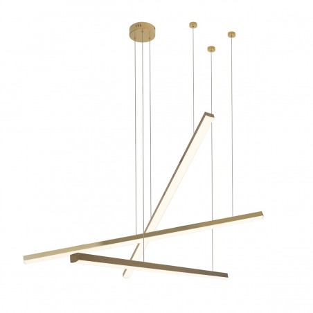 MAXLIGHT P0474D LAMPA WISZĄCA TRIO 3 ZŁOTO SZCZOTKOWANE