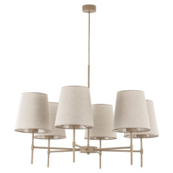 NOWOŚĆ Lampa wisząca, Żyrandol z abażurkami 11167 ELIZABETH SABIA 6XE27 Tk Lighting