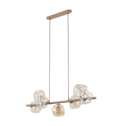 NOWOŚĆ Lampa wisząca, Żyrandol z kloszami nad stół 11109 LAVA SABIA 7XG9 Tk Lighting