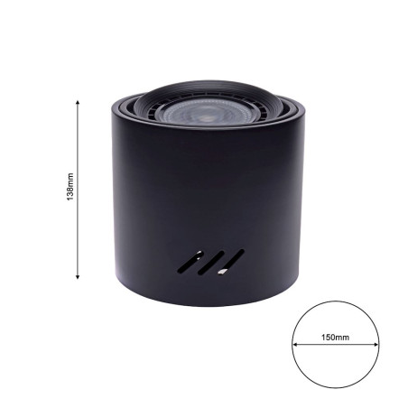 NOWOŚĆ ML227 LAMPA SUFITOWA TUBO BLACK 1xAR111 (BEZ ŻARÓWKI) Milagro