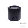 NOWOŚĆ ML227 LAMPA SUFITOWA TUBO BLACK 1xAR111 (BEZ ŻARÓWKI) Milagro
