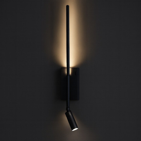 NOWOŚĆ ML1566 Kinkiet Torch Czarny 6W+3W 4000K Milagro