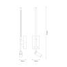 NOWOŚĆ ML1566 Kinkiet Torch Czarny 6W+3W 4000K Milagro