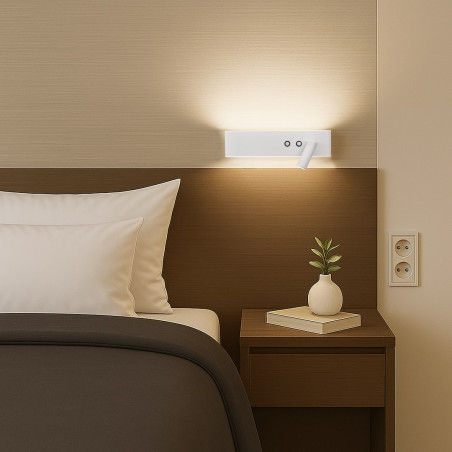NOWOŚĆ ML1569 Kinkiet Resort right 10W + 3W LED 4000K Biały Milagro