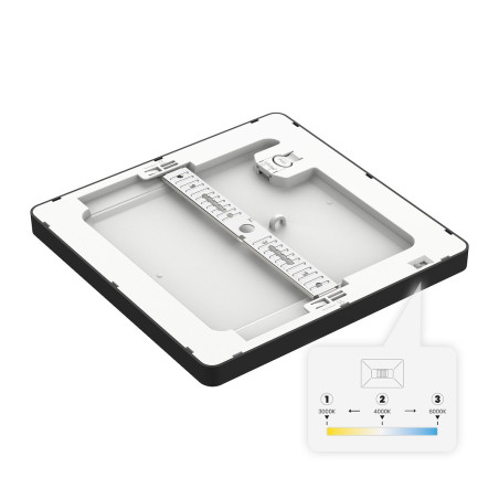 NOWOŚĆ ML1796 Plafon Evora Czarny Square 18W 3CCT Milagro