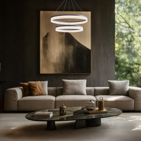 NOWOŚĆ ML2243 Lampa wisząca GALA SILVER 54W LED Milagro