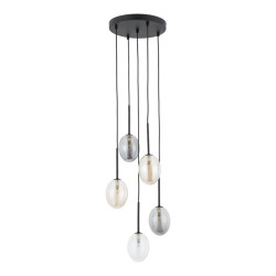 NOWOŚĆ Lampa wisząca, Żyrandol nad stół z kloszami 10844 PEARL MIX 5XG9 Tk Lighting