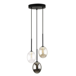 NOWOŚĆ Lampa wisząca, Żyrandol nad stół, Potrójny 10843 PEARL MIX 3XG9 Tk Lighting
