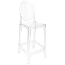 NOWOŚĆ KH010100215 Krzesło barowe VICTORIA 75 cm transparentne King Home