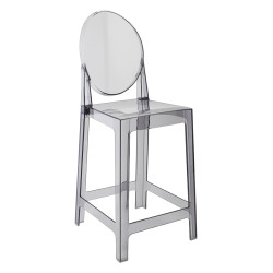 NOWOŚĆ KH010100226 Krzesło barowe VICTORIA 65 cm dymione - poliwęglan King Home