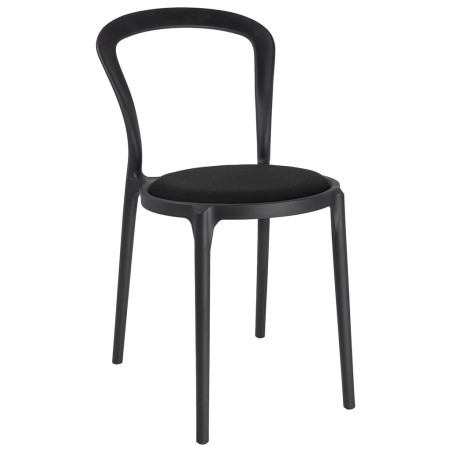 NOWOŚĆ PP-134A.BLACK Krzesło SLIM czarne - polipropylen,  tkanina  King Home
