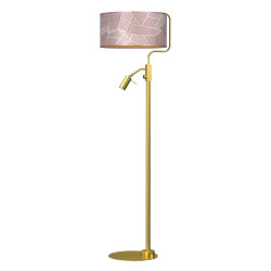 NOWOŚĆ MLP7593 Lampka podłogowa ZIGGY PINK Gold/Pink 1xE27 + 1x mini GU10 Milagro