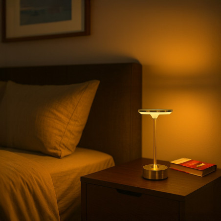 NOWOŚĆ ML2268 Lampka nocna TAVOLO Gold Milagro