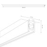 NOWOŚĆ ML2161 Szyna podtynk magnetic track 5mm 100cm Milagro