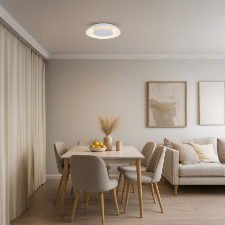 NOWOŚĆ ML1810 Lampa sufitowa Piattino Biały 30W LED 3000K-4000k-6000K Milagro