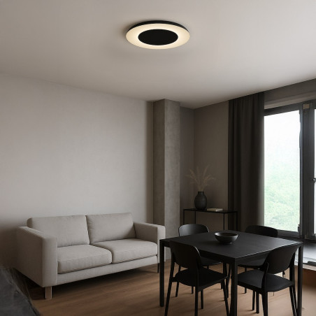 NOWOŚĆ ML1811 Lampa sufitowa Piattino Czarny 30W LED 3000K-4000k-6000K Milagro