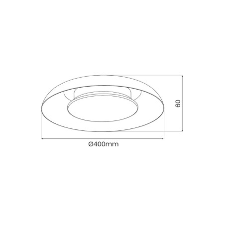 NOWOŚĆ ML1811 Lampa sufitowa Piattino Czarny 30W LED 3000K-4000k-6000K Milagro