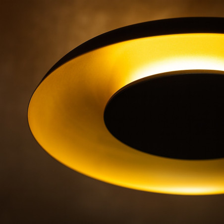 NOWOŚĆ ML1812 Lampa sufitowa Piattino Czarny Złoty 30W LED 3000K-4000k-6000K Milagro