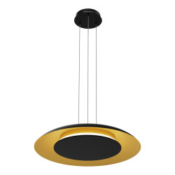 NOWOŚĆ ML1815 Lampa wisząca Piattino Czarny Złoty 30W LED 3000K-4000k-6000K Milagro