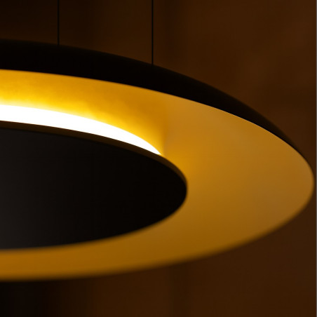 NOWOŚĆ ML1815 Lampa wisząca Piattino Czarny Złoty 30W LED 3000K-4000k-6000K Milagro