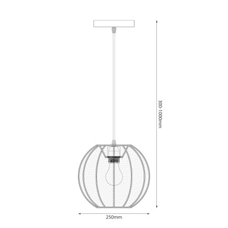 NOWOŚĆ ML1805 Lampa wisząca Dana Biały 1xE27 Milagro