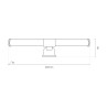 NOWOŚĆ ML2252 Kinkiet łazienkowy APA black 6W LED Milagro