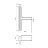 NOWOŚĆ ML2166 Narożnik natynk T magnetic track 5mm Milagro