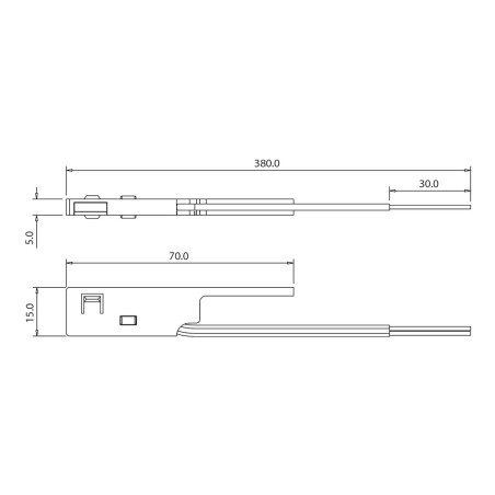 NOWOŚĆ ML2168 Łącznik prosty z kablem magnetic track 5mm Milagro