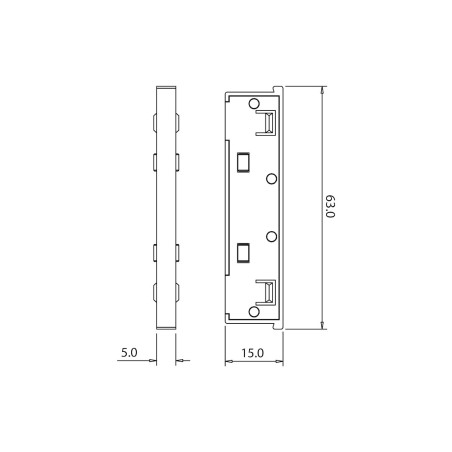 NOWOŚĆ ML2169 Łącznik prosty magnetic track 5mm Milagro