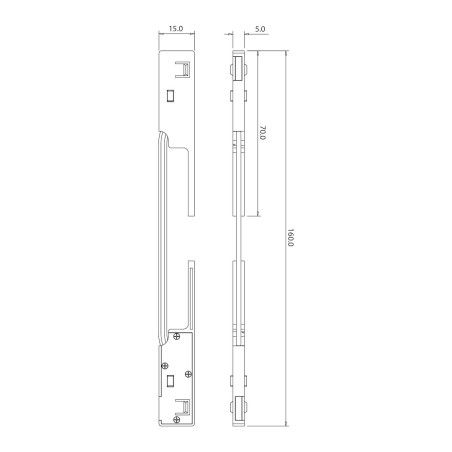 NOWOŚĆ ML2170 Łącznik narożny magnetic track 5mm Milagro