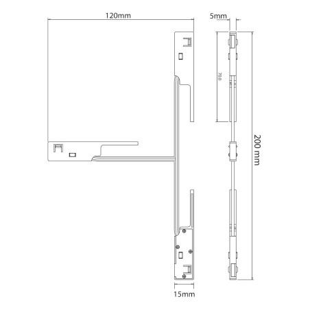 NOWOŚĆ ML2171 Łącznik T magnetic track 5mm Milagro