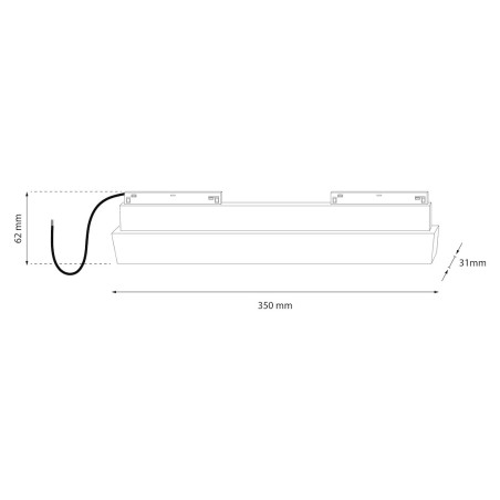 NOWOŚĆ ML2180 Zasilacz 200W magnetic track 10mm Milagro