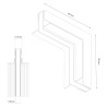 NOWOŚĆ ML2187 Narożnik podtynk góra dół magnetic track 10mm Milagro