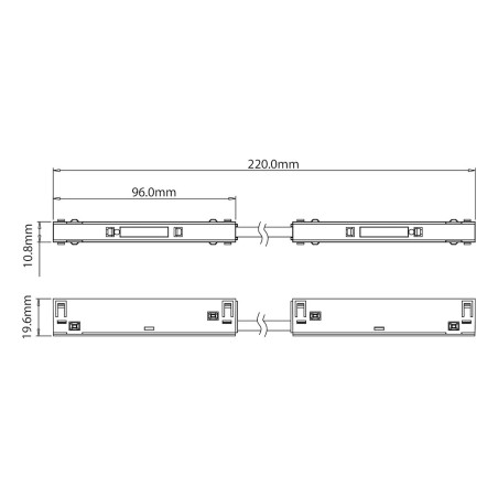 NOWOŚĆ ML2191 Łącznik narożny magnetic track 10mm Milagro