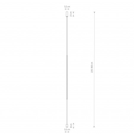 VERTIC LED Czarny 20W