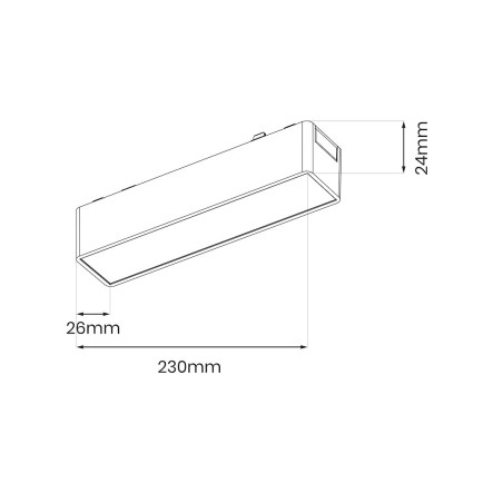 NOWOŚĆ ML2196 Slim Magnetic Track Biały 23cm 10W LED Tuya CCT Milagro
