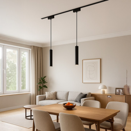 NOWOŚĆ ML2207 Slim Magnetic Track Czarny Pendant 6W LED Tuya CCT Milagro