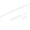 NOWOŚĆ ML2210 Slim Magnetic Track Szyna Natynk Biały 100cm Milagro