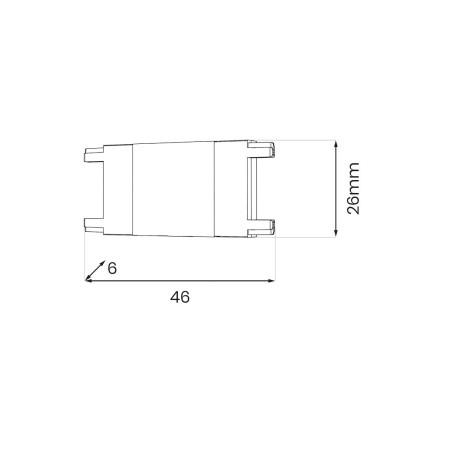 NOWOŚĆ ML2216 Slim Magnetic Track Biały Łącznik Szyn Prosty Milagro