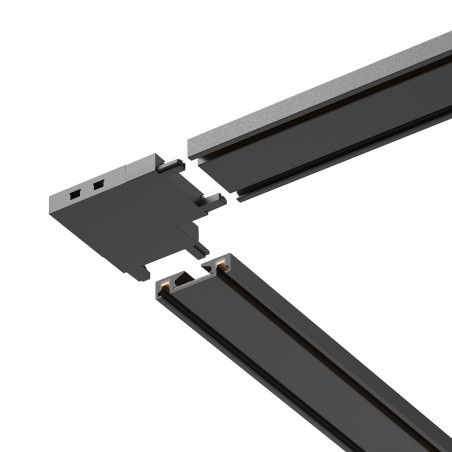 NOWOŚĆ ML2217 Slim Magnetic Track Czarny Łącznik Szyn L Milagro
